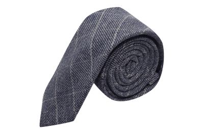 Stone Blue Birdseye Check Tie