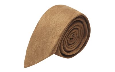 Golden Brown Suede Tie