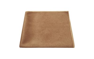 Golden Brown Suede Pocket Square