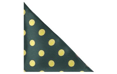 Dark Green Tennis Ball Herringbone Pocket Square