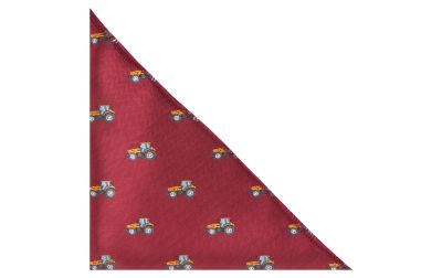 Tractor Burgundy Red Herringbone Pocket Square