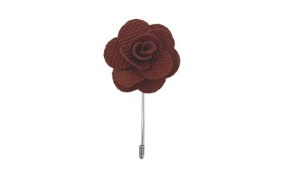 Walnut Brown Flower/Rose Lapel Pin