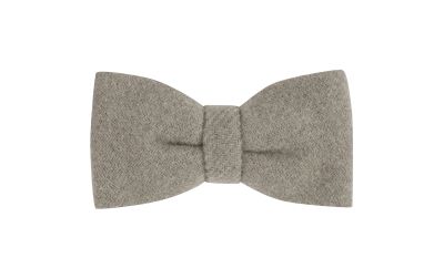 Warm Grey Woven Wool Bow Tie