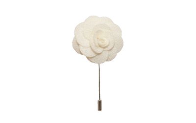 White Flower/Rose Lapel Pin