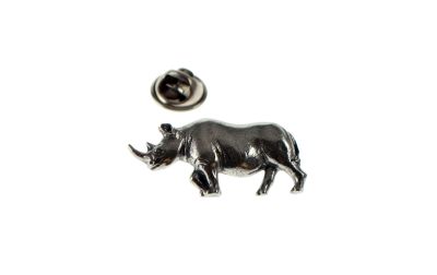 Rhino Pewter Lapel Pin