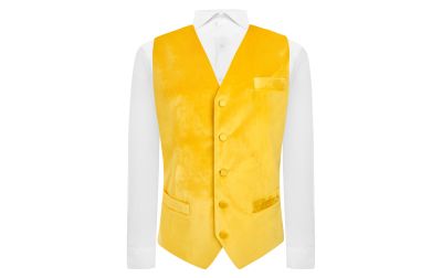 Mustard Velvet Waistcoat
