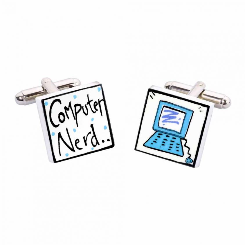 Computer Nerd Cufflinks by Sonia Spencer