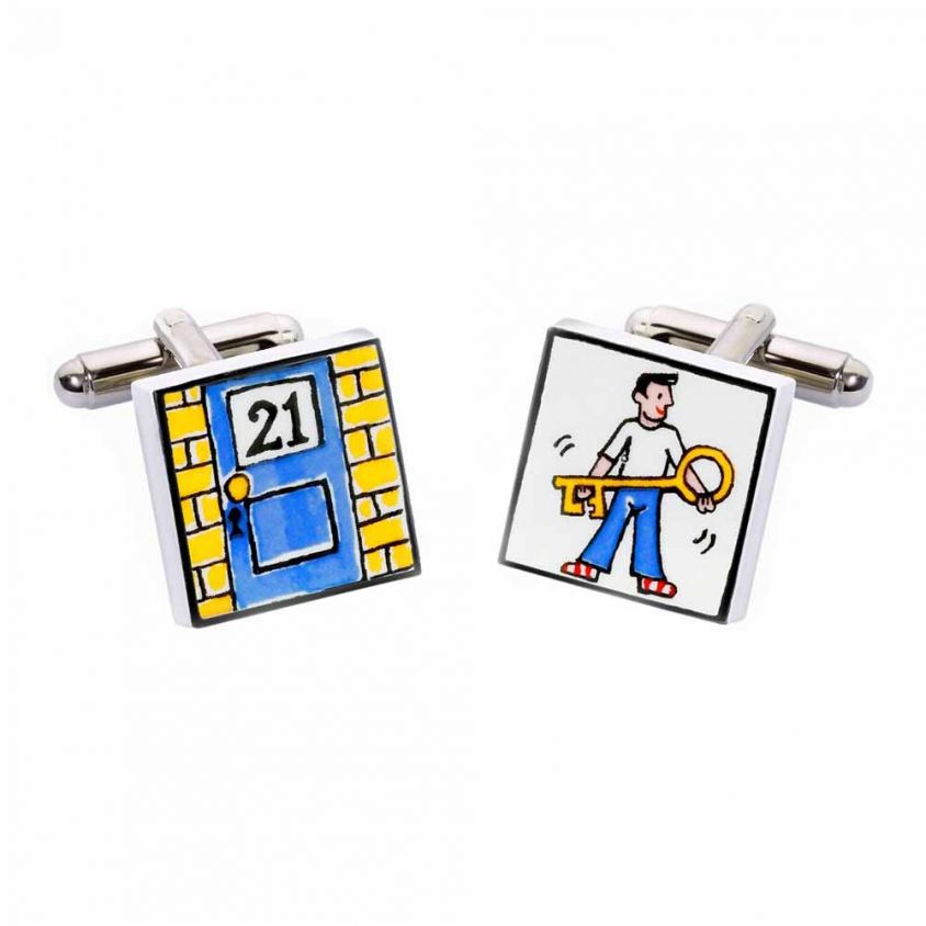 Key to the Door 21 Cufflinks by Sonia Spencer