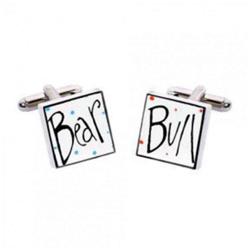 Bull and Bear Cufflinks by Sonia Spencer