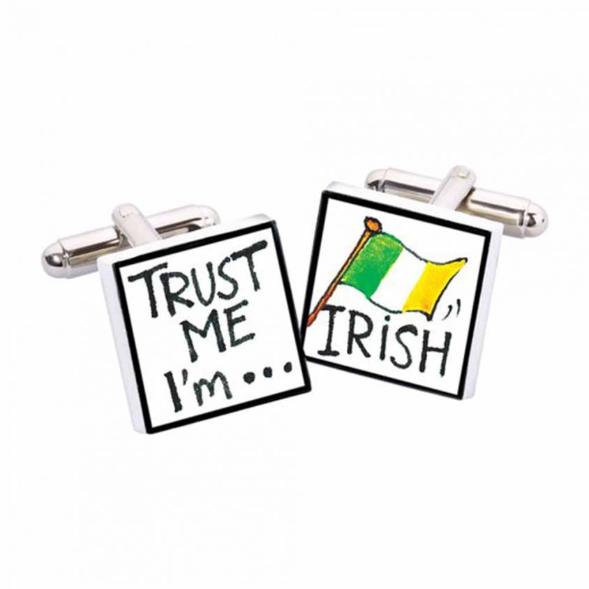 Trust Me, I'm Irish Cufflinks by Sonia Spencer