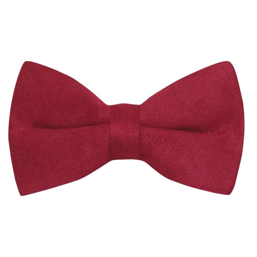 Chilli Red Suede Bow Tie