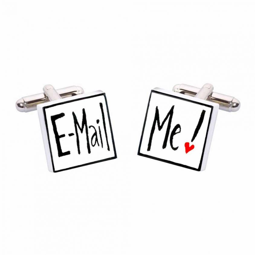 Email Me Cufflinks by Sonia Spencer
