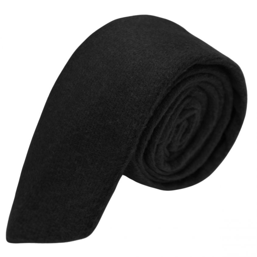 Black Donegal Tweed Tie