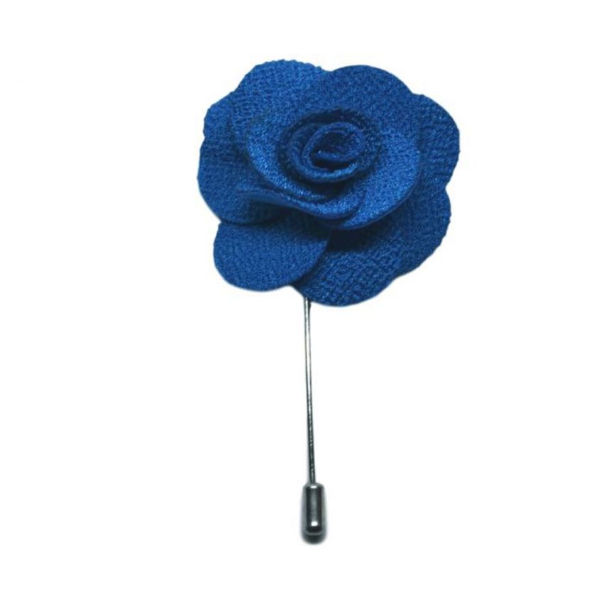 Royal Blue Flower/Rose Lapel Pin