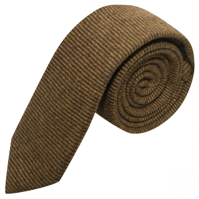 Brown Sharkskin Stripe Tie