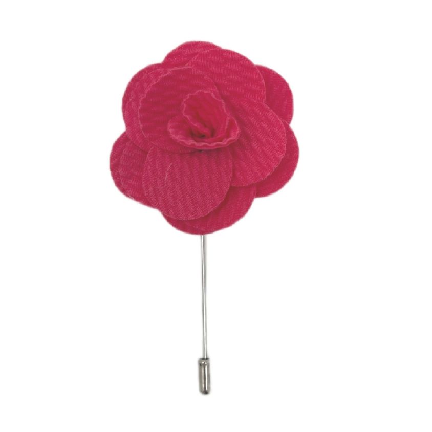 Cerise Pink Flower/Rose Lapel Pin
