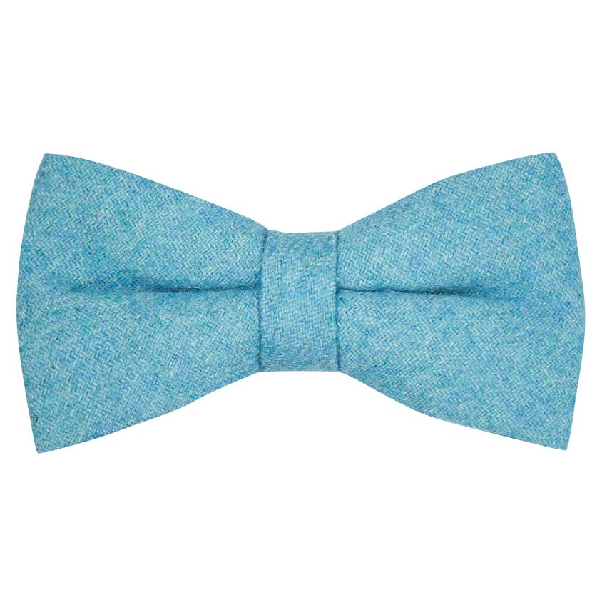 Maya Blue Donegal Tweed Bow Tie