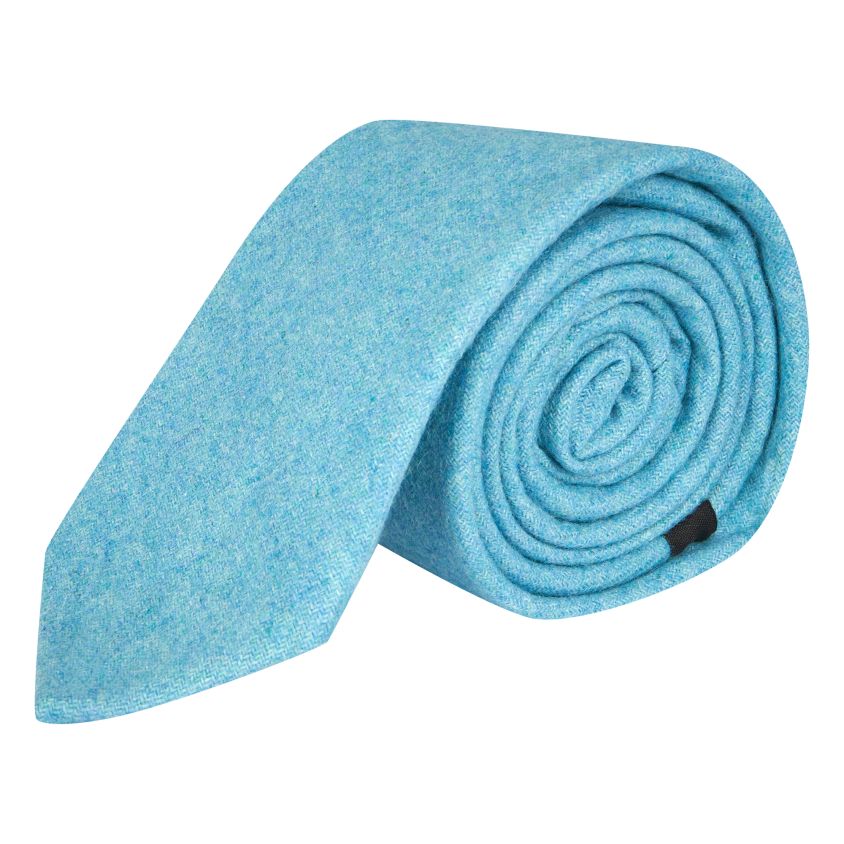 Maya Blue Donegal Tweed Tie