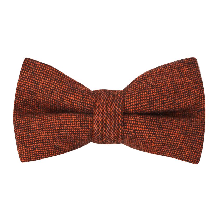 Highland Weave Copper Brown Bow Tie