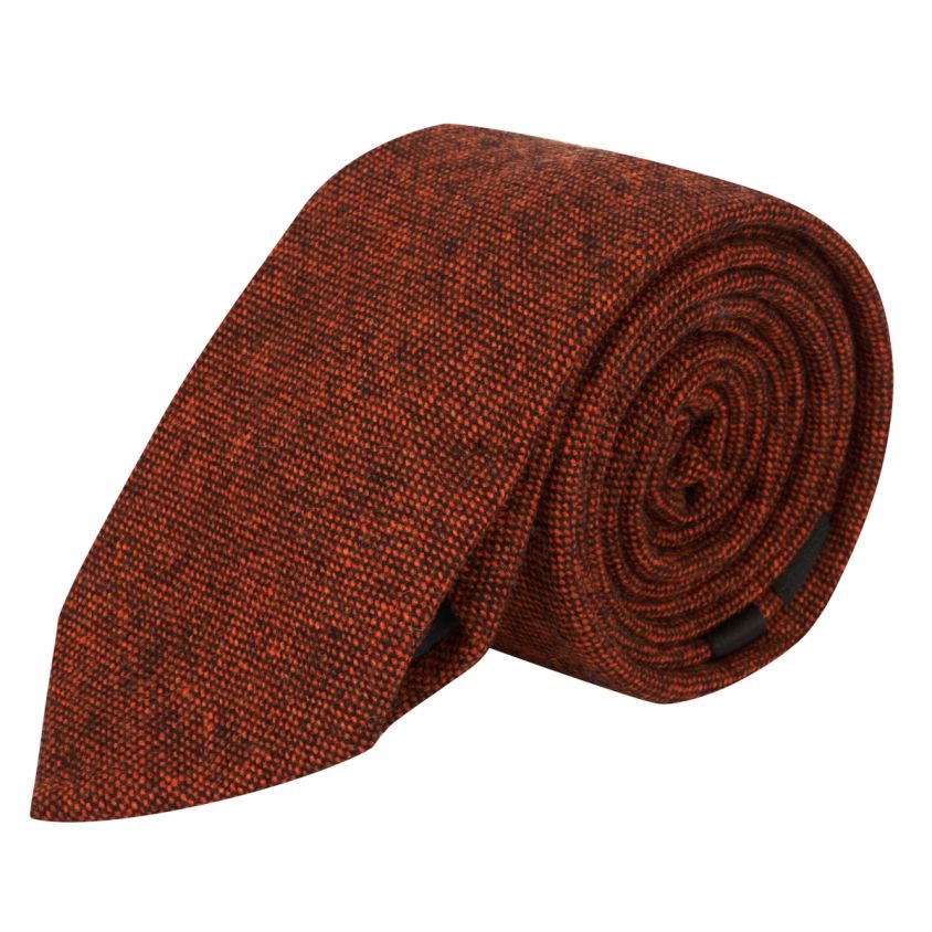 Highland Weave Copper Brown Tie