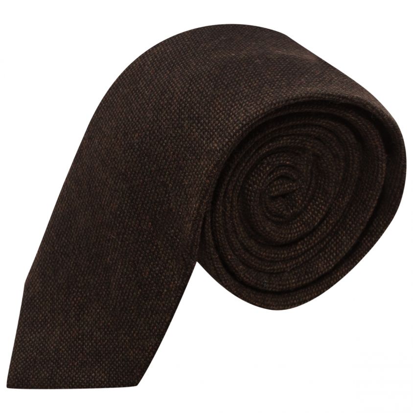 Highland Weave Cocoa Brown Tie