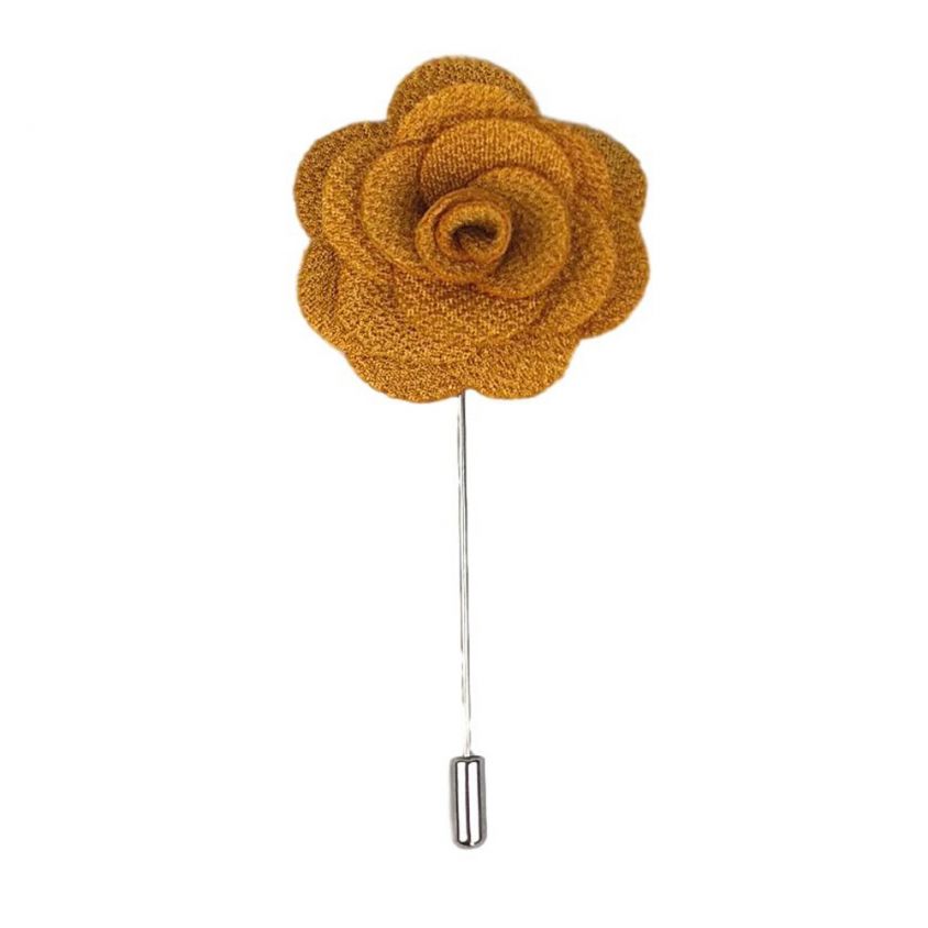 Dark Gold Flower/Rose Lapel Pin