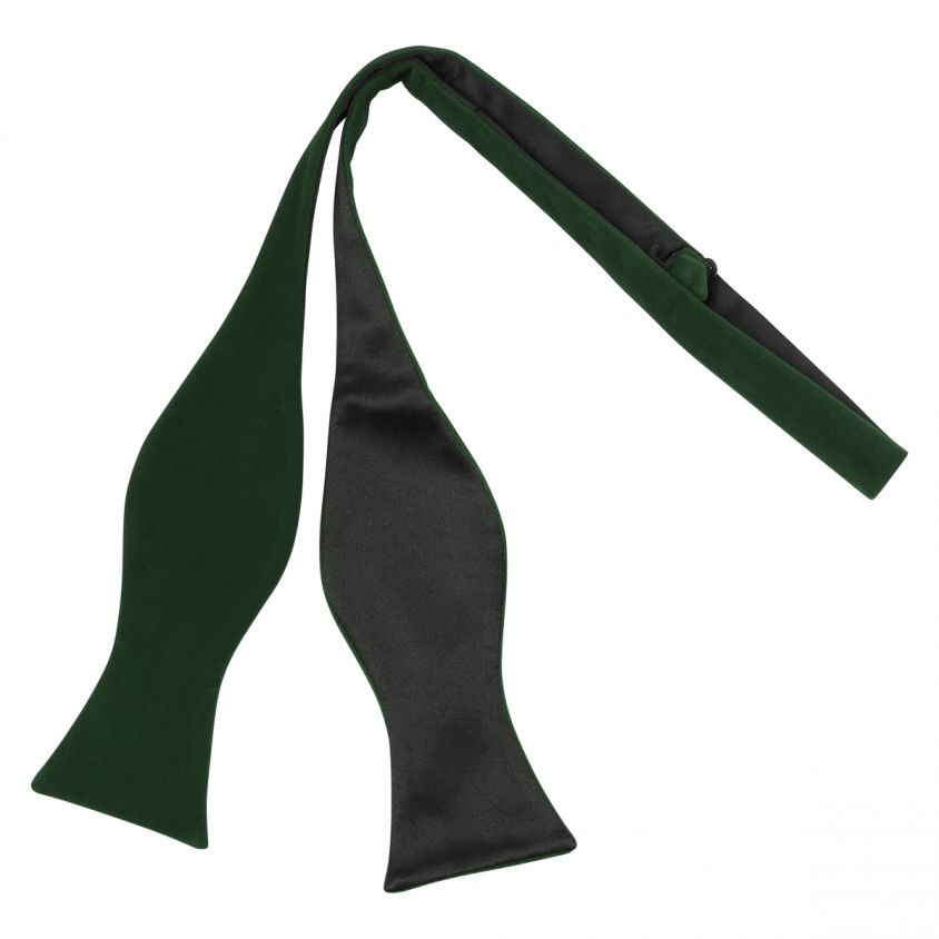 Dark Green Velvet Self-Tie Bow Tie