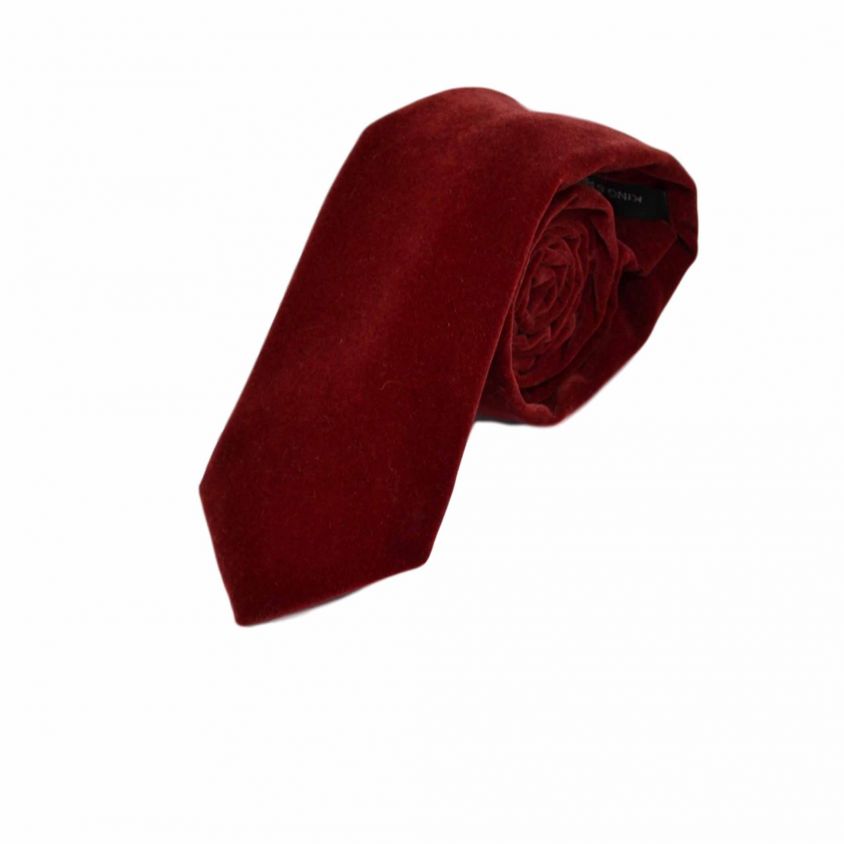 Dark Red Velvet Tie