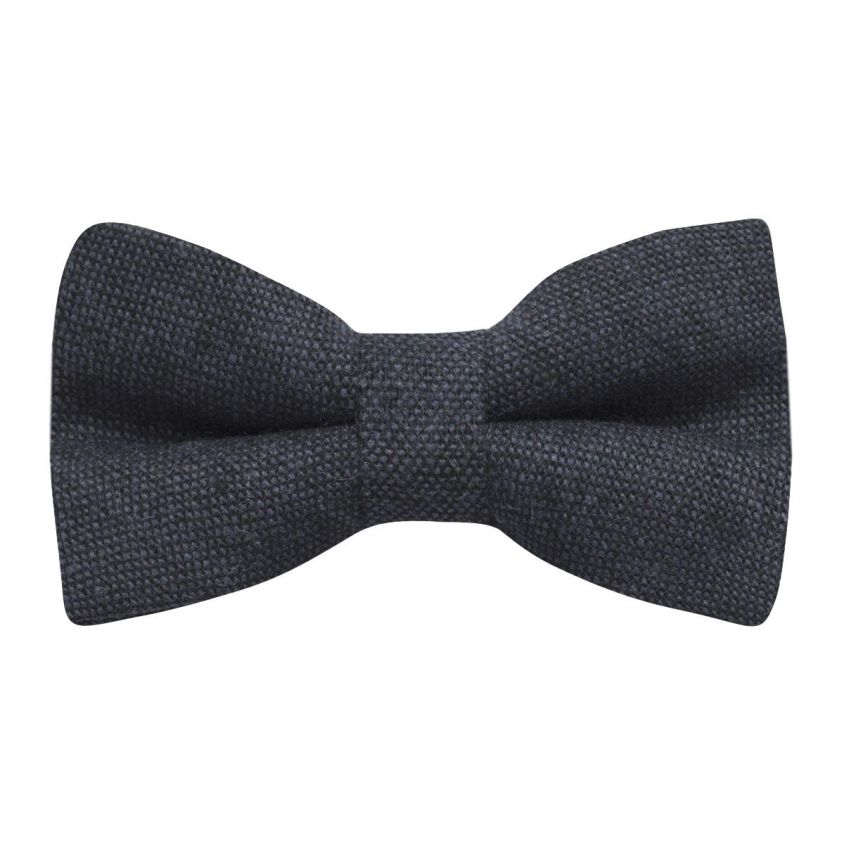 Highland Weave Deep Blue Bow Tie