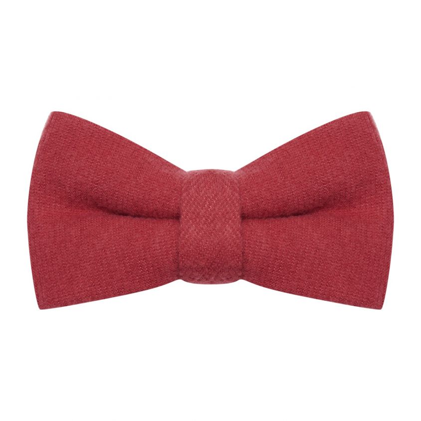Dark Pastel Red Donegal Tweed Bow Tie
