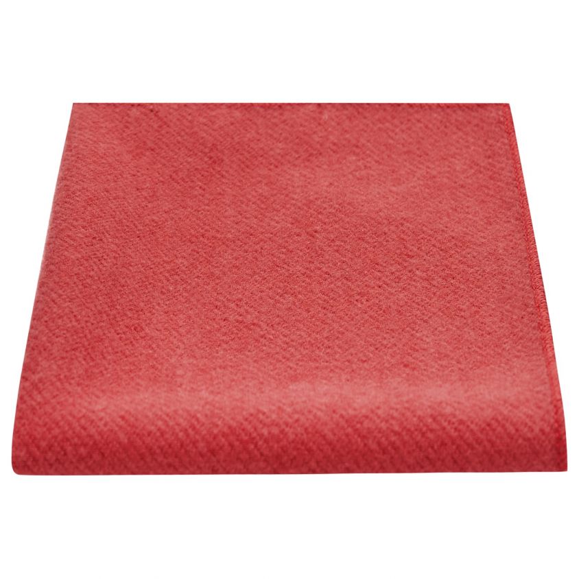 Dark Pastel Red Donegal Tweed Pocket Square