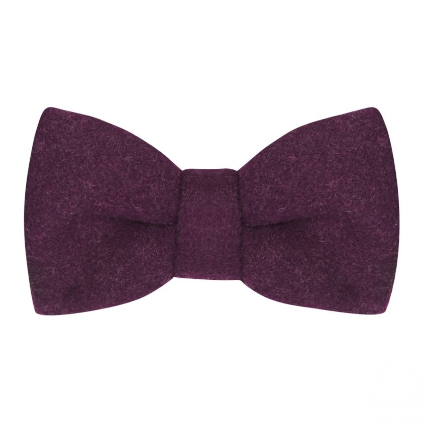Dark Burgundy Donegal Tweed Bow Tie