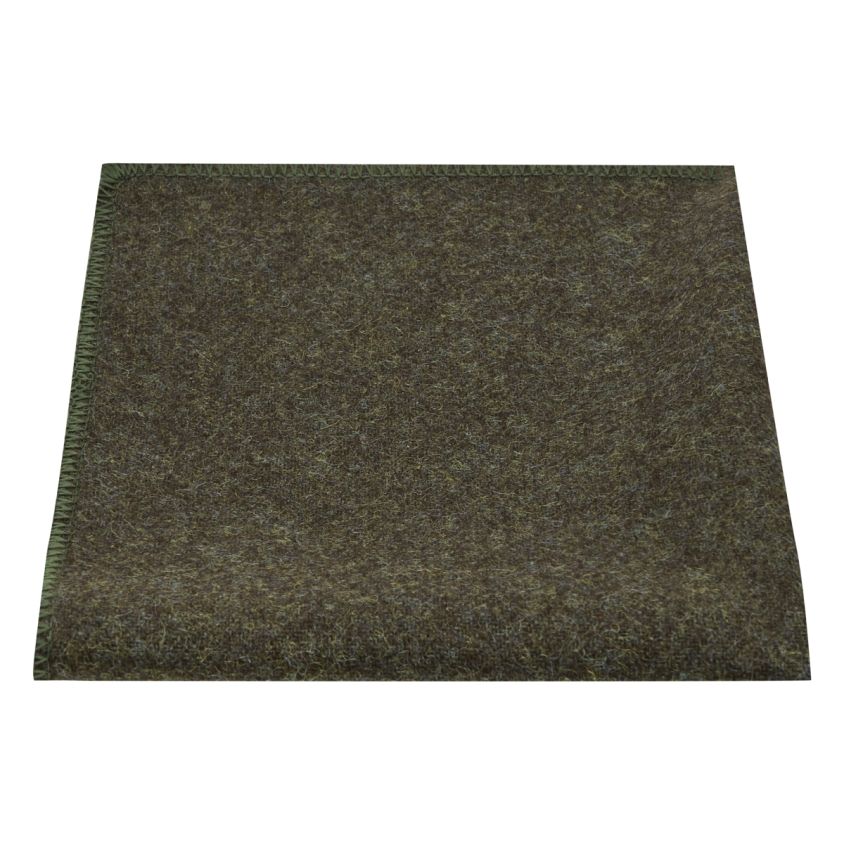 Earth Green Donegal Tweed Pocket Square