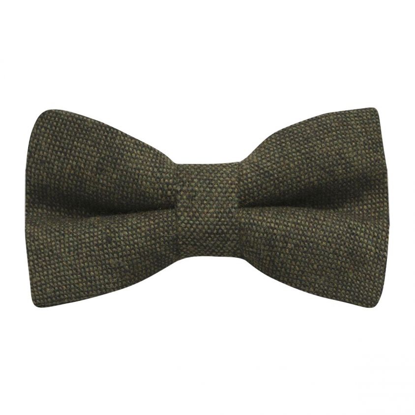 Highland Weave Forest Green Bow Tie