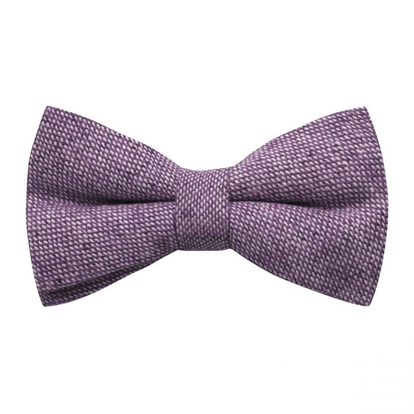 Highland Weave Stonewashed Purple Bow Tie