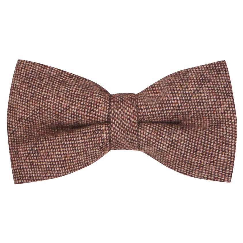 Highland Weave Burgundy Bow Tie