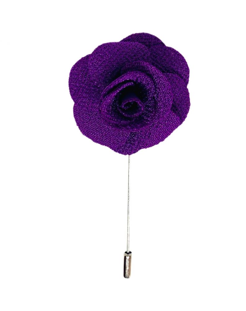 Indigo Purple Flower/Rose Lapel Pin
