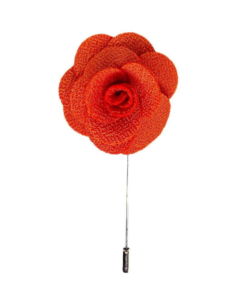 Orange Flower/Rose Lapel Pin