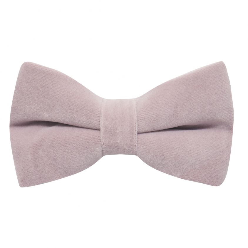 Lavender Pink Velvet Bow Tie