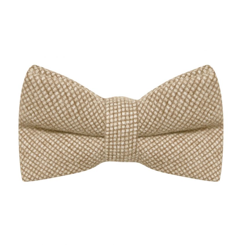 Honey Brown Waffle Bow Tie