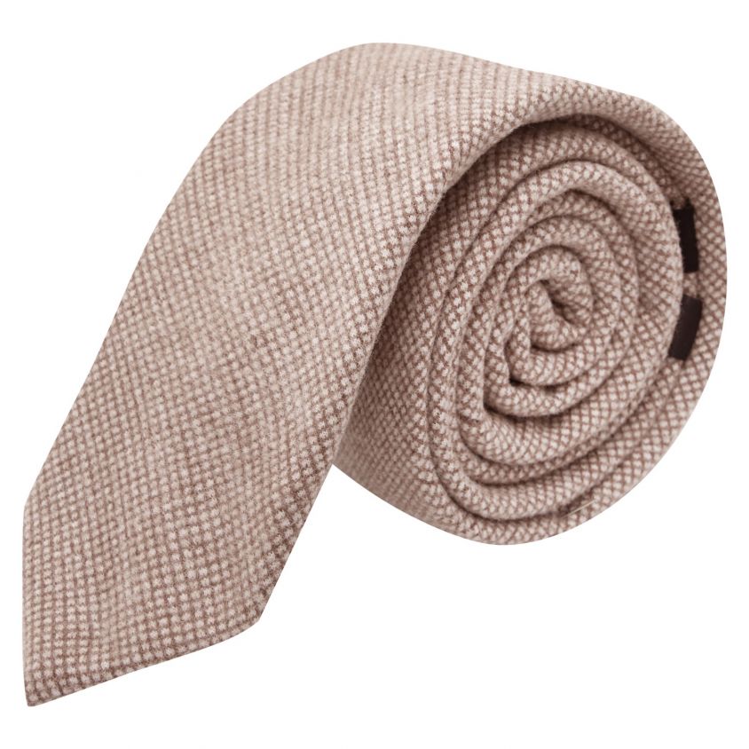 Champagne Brown Waffle Tie