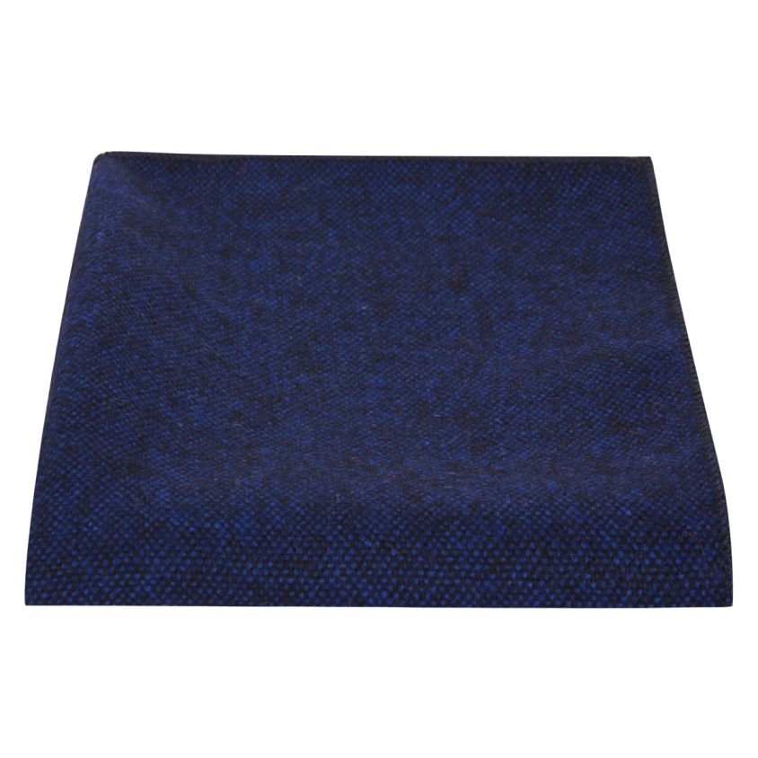 Highland Weave Dark Sapphire Blue Pocket Square