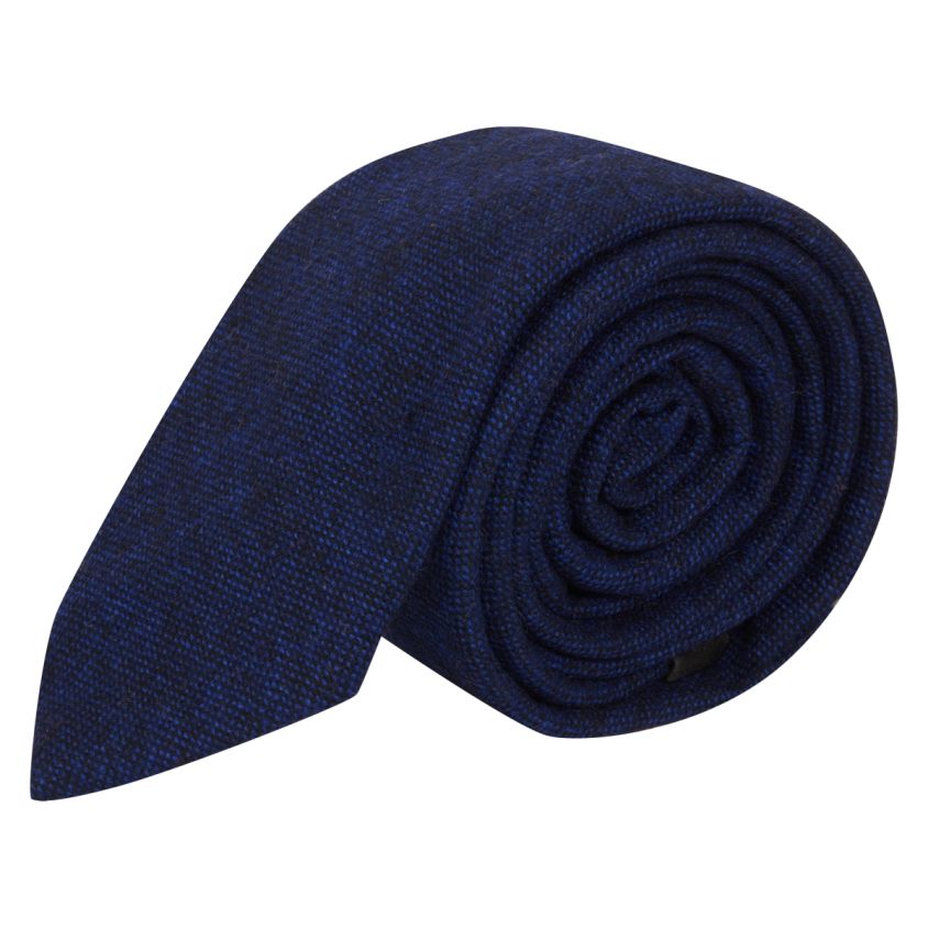 Highland Weave Dark Sapphire Blue Tie