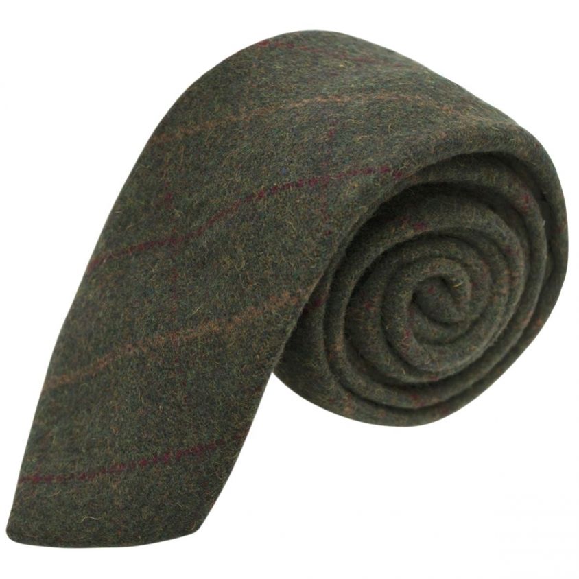 Heritage Check Moss Green Tie