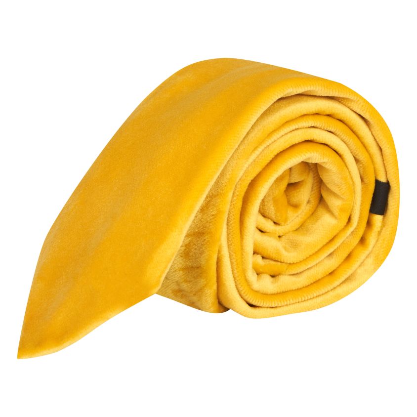 Mustard Yellow Velvet Tie