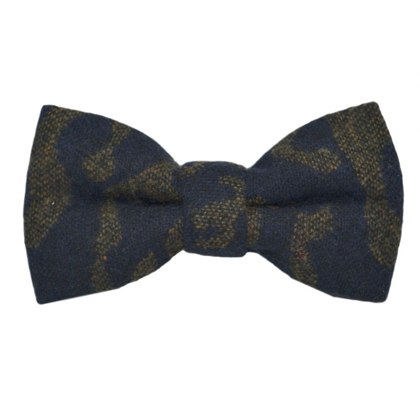 Persian Navy Blue Pattern Bow Tie