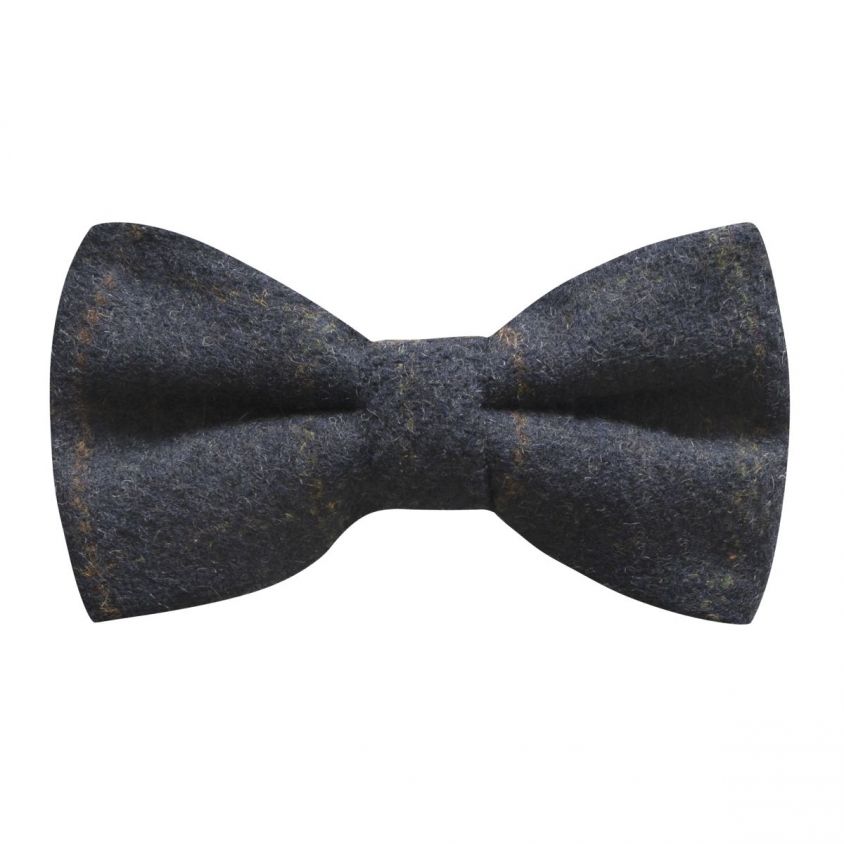 Heritage Check Navy Blue Bow Tie