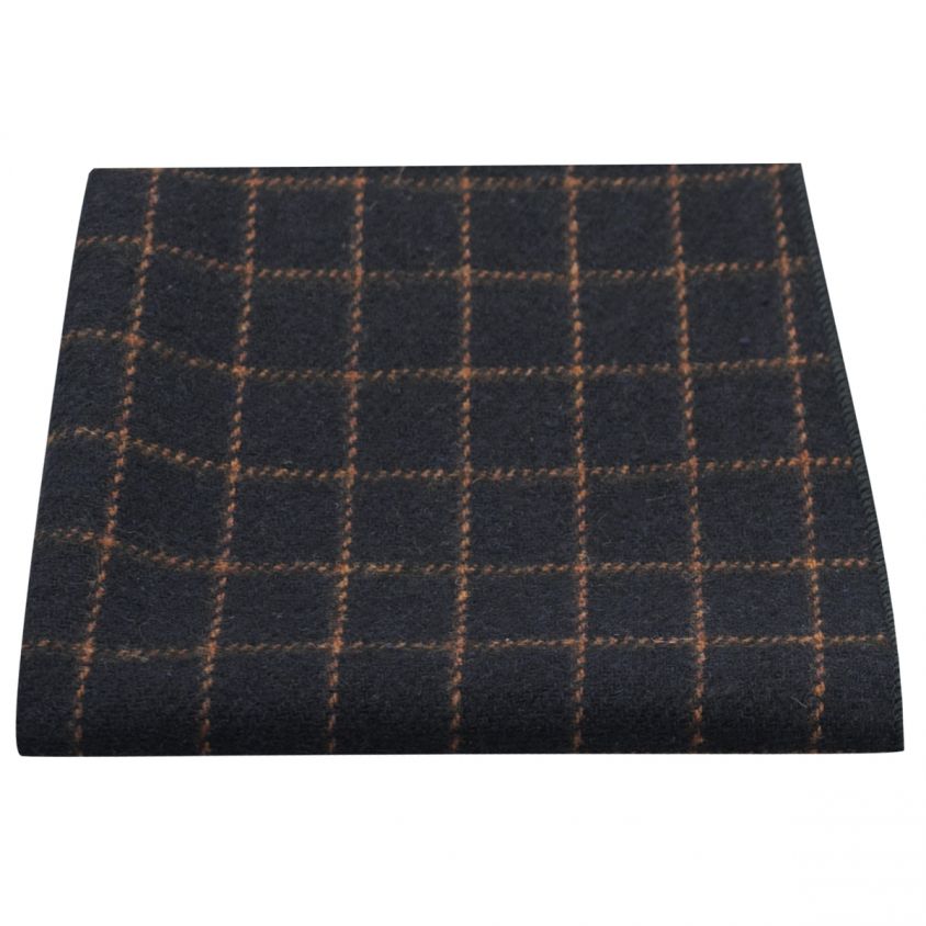 Oxford Blue Tattersall Check Pocket Square