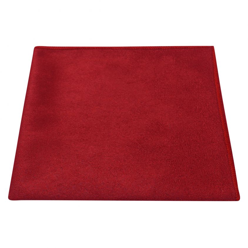 Chilli Red Suede Pocket Square