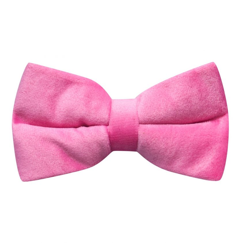 Pink Velvet Bow Tie